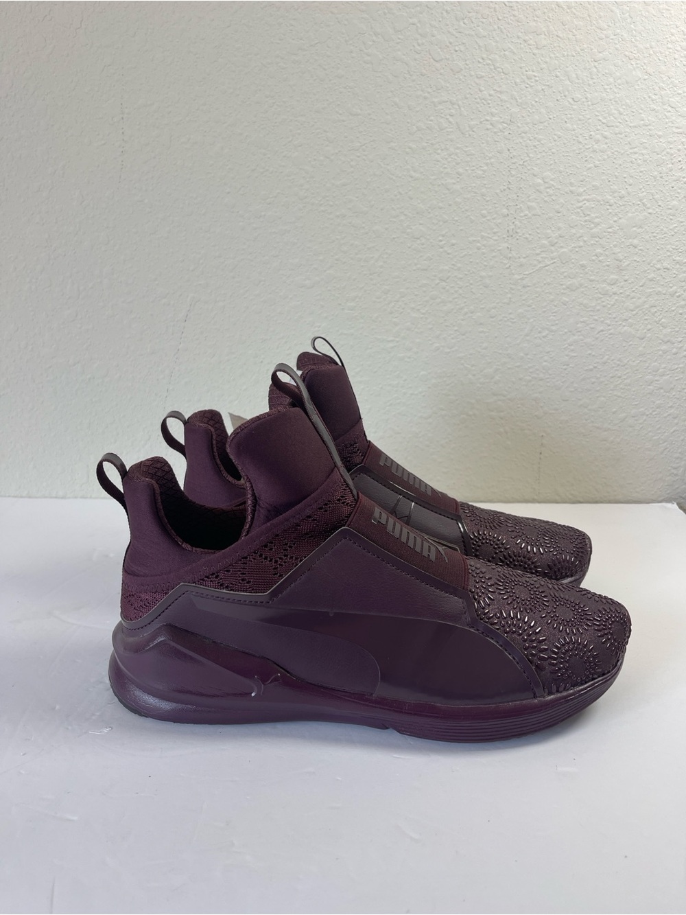 Puma Fierce KRM Kylie Jenner High-Top Slip-On Sneakers “Winetasting” Size 9 US W - Picture 3 of 10